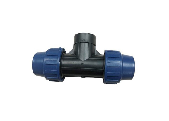 32mm Female Thread Tee Fast Joint HDPE Compression Fittings Untuk Pasokan Air