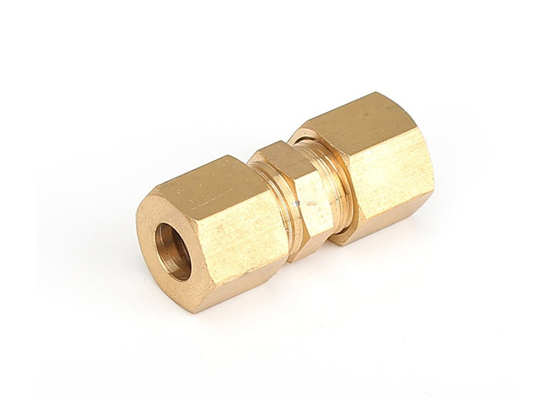 Compression Tube Pipe Fitting Brass Lurus Coupling OD Connector