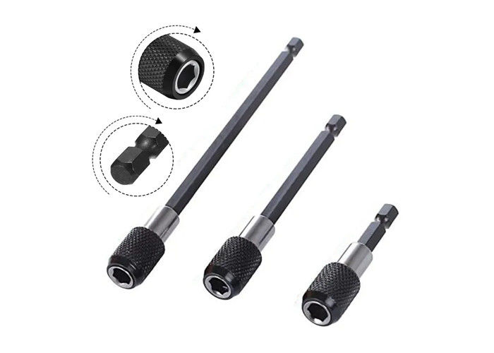 1/4 Inch Head Extension Rod Batch Magnetic Screwdriver Quick Transfer Lever Self-locking Extension Rod 150mm Alat tangan