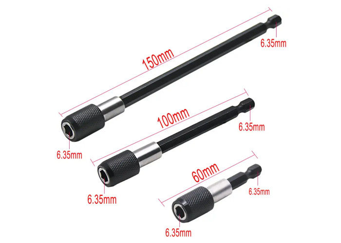 1/4 Inch Head Extension Rod Batch Magnetic Screwdriver Quick Transfer Lever Self-locking Extension Rod 150mm Alat tangan