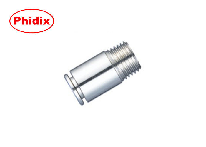 Konektor Pneumatik Tipe Insert Semua Logam Soket Silinder Heksagonal Fittings Thread Eksternal