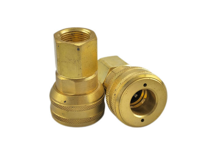 1/4 `` Koneksi Ujung Jantan Nominal Industrial Interchange Pin Lock Coupling Brass Pneumatic Quick Coupling