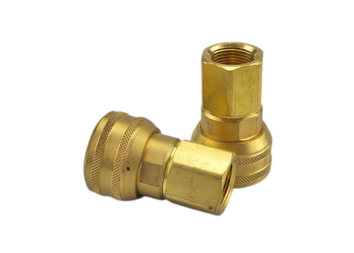 1/4 `` Koneksi Ujung Jantan Nominal Industrial Interchange Pin Lock Coupling Brass Pneumatic Quick Coupling
